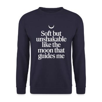 Krebs Sternzeichen: Sanft Doch Unerschütterlich - Unisex Pullover - Navy - Vorne - Alina (178cm) & Michal (187cm)