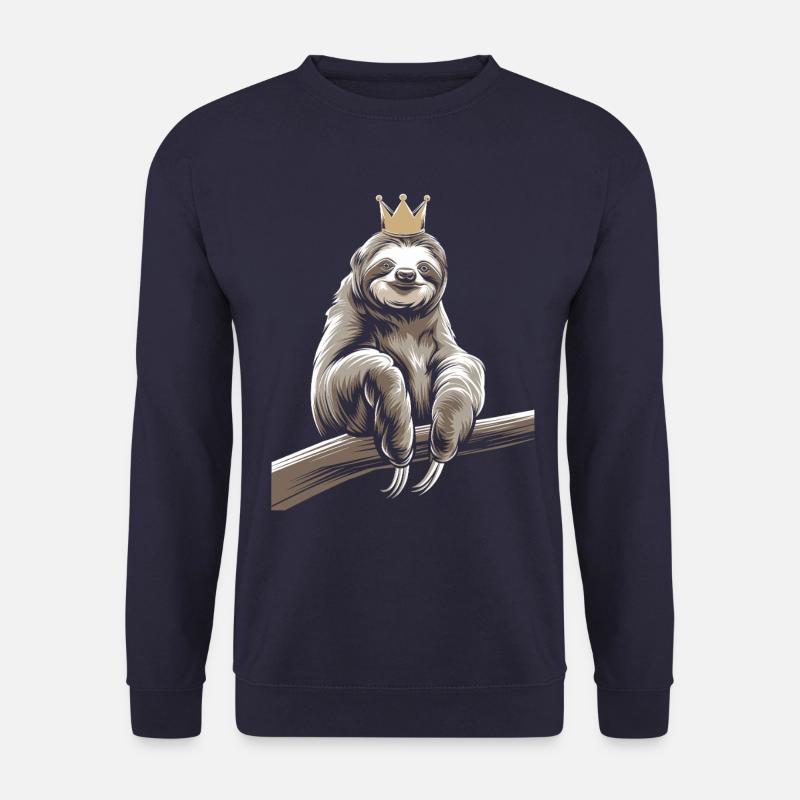 König Faultier Gemütlichkeit Krone - Unisex Pullover - Navy