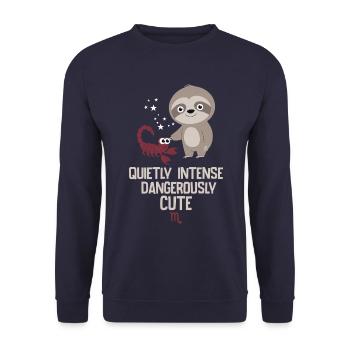 Signe du zodiaque Scorpion Paresse : Calme Intense - Sweat-shirt Unisexe - marine - Devant - Alina (178cm) & Michal (187cm)
