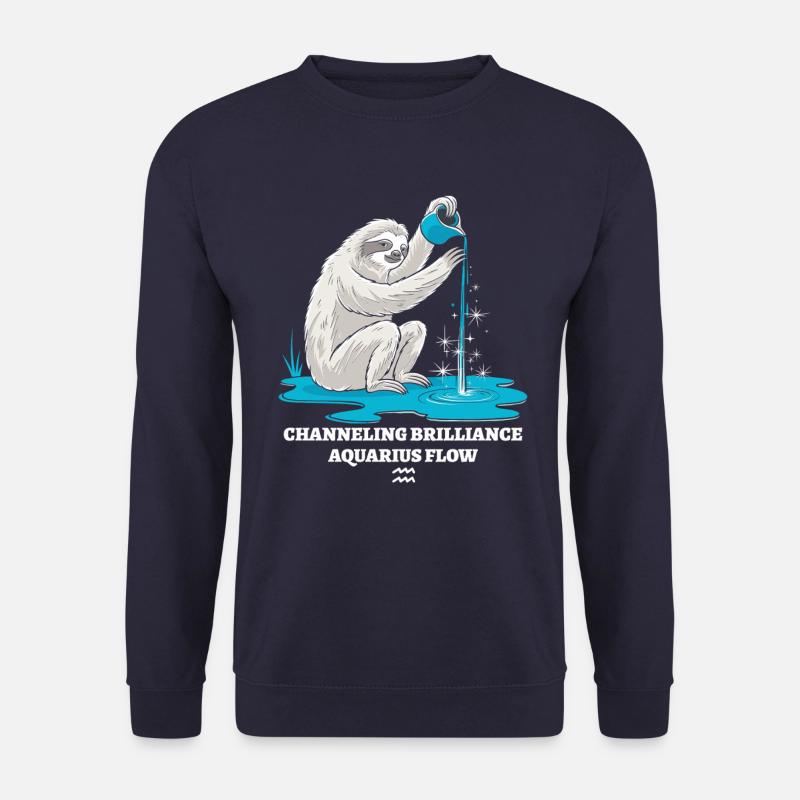 Wassermann Sternzeichen Faultier Channeling - Unisex Pullover - undefined