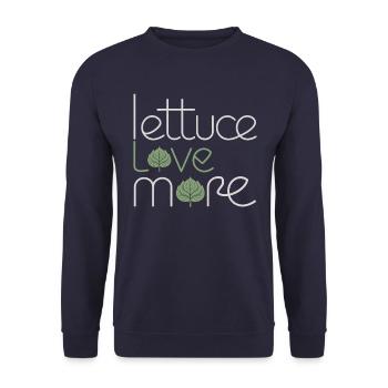 La laitue aime plus pour les végétariens végétaliens - Sweat-shirt Unisexe - marine - Devant - Alina (178cm) & Michal (187cm)