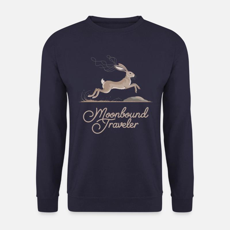 Moonbound Traveler Jumping Rabbit - Unisex Sweatshirt - undefined