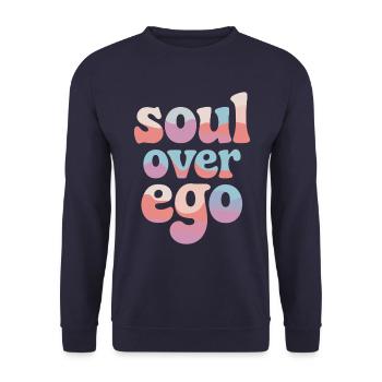 Soul Over Ego Spirituality Expression - Unisex Sweatshirt - navy - Front - Alina (178cm) & Michal (187cm)