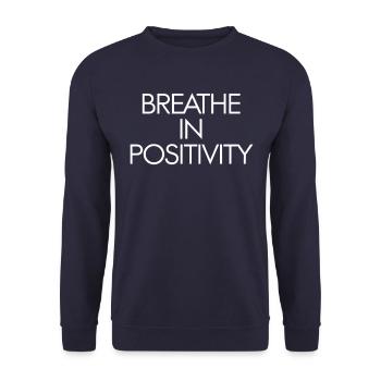Respirez profondément : Inspirant - Sweat-shirt Unisexe - marine - Devant - Alina (178cm) & Michal (187cm)