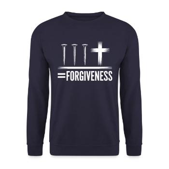 3 clous croix symbole pardon chrétien - Sweat-shirt Unisexe - marine - Devant - Alina (178cm) & Michal (187cm)