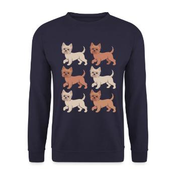 Yorkshire Terrier Diversité Amour - Sweat-shirt Unisexe - marine - Devant - Alina (178cm) & Michal (187cm)