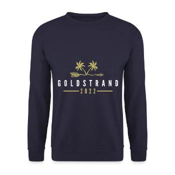 Goldstrand 2022 - Unisex Pullover - Navy - Vorne - Alina (178cm) & Michal (187cm)
