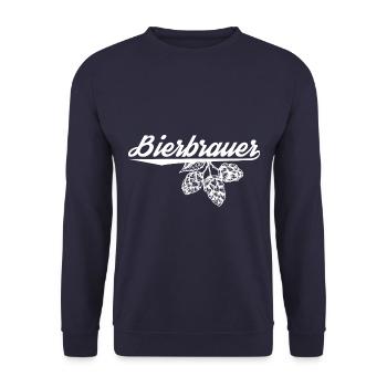 Brauerei Brauer Brauen Bier - Unisex Pullover - Navy - Vorne - Alina (178cm) & Michal (187cm)