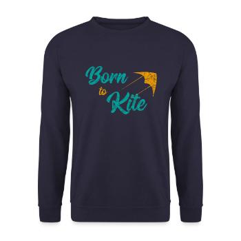 Kite surfers kitesurfing sailing windsurfing gift - Unisex Sweatshirt - navy - Front - Alina (178cm) & Michal (187cm)