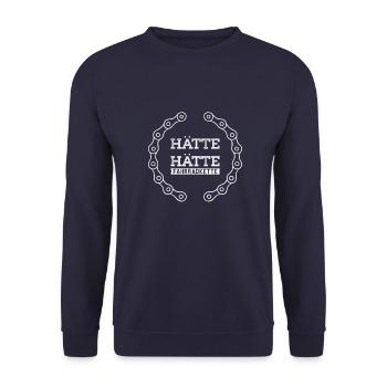 Had bike chain cyclist gift - Unisex Sweatshirt - navy - Front - Alina (178cm) & Michal (187cm)