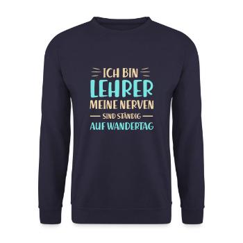 Enseignant enseignant enseignant enseignant cadeau - Sweat-shirt Unisexe - marine - Devant - Alina (178cm) & Michal (187cm)