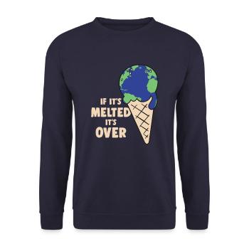 Protection de l’environnement Protection du climat Monde Changement climatique Cadeau - Sweat-shirt Unisexe - marine - Devant - Alina (178cm) & Michal (187cm)