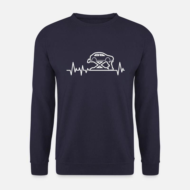 Mechaniker Herzschlag Schrauben Auto Car Geschenk - Unisex Pullover - Navy