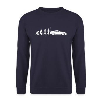 Tuning Auto Tuner Turbo Driften Evolution Geschenk - Unisex Pullover - Navy - Vorne - Alina (178cm) & Michal (187cm)