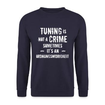 Tuning Car Tuner Crime Drifting Rims PS Gift - Unisex Sweatshirt - navy - Front - Alina (178cm) & Michal (187cm)