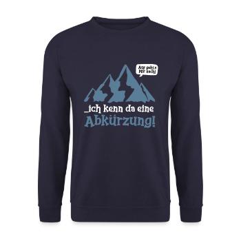 Grimpeur grimpant bloc d'escalade cadeau - Sweat-shirt Unisexe - marine - Devant - Alina (178cm) & Michal (187cm)