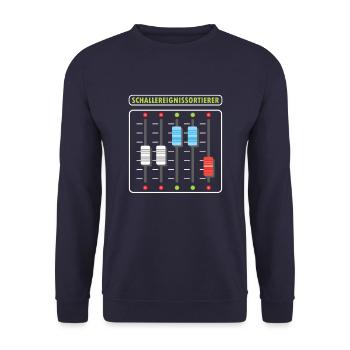 Sound event sorter Sound DJ Mixer Gift - Unisex Sweatshirt - navy - Front - Alina (178cm) & Michal (187cm)