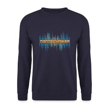 Tontechniker Ton Tonmeister Toningenieur Geschenk - Unisex Pullover - Navy - Vorne - Alina (178cm) & Michal (187cm)