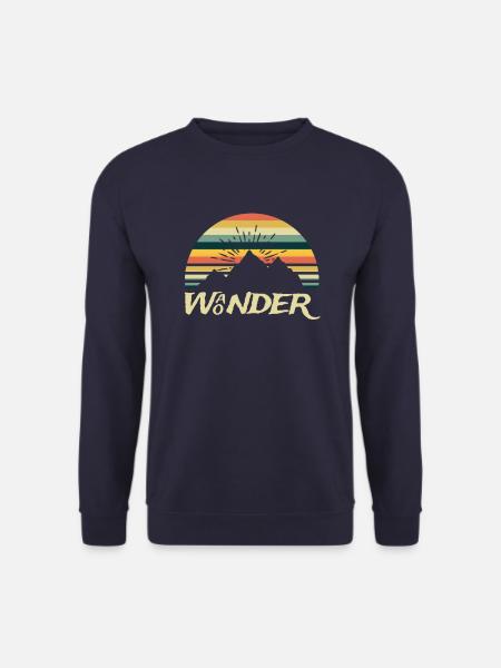 Hiker hiking backpacking nature gift - Unisex Sweatshirt - navy