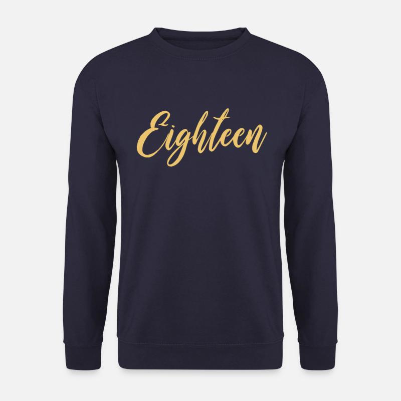 Eighteen Achtzehn 18. Geburtstag Party Geschenk - Unisex Pullover - Navy