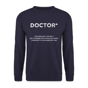 Doctor medicine doctor female doctor phd definition gift - Unisex Sweatshirt - navy - Front - Alina (178cm) & Michal (187cm)