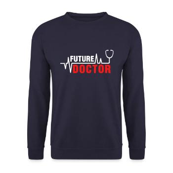 Future doctor doctor doctor graduation profession gift - Unisex Sweatshirt - navy - Front - Alina (178cm) & Michal (187cm)