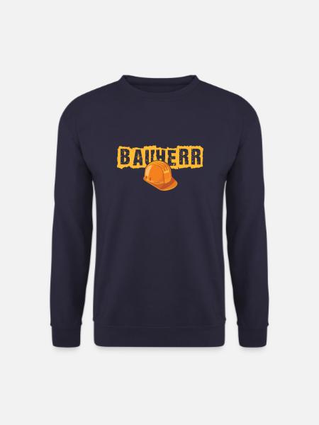 Bauherr Schutzhelm Hausbau Baustelle Bau Geschenk - Unisex Pullover - Navy
