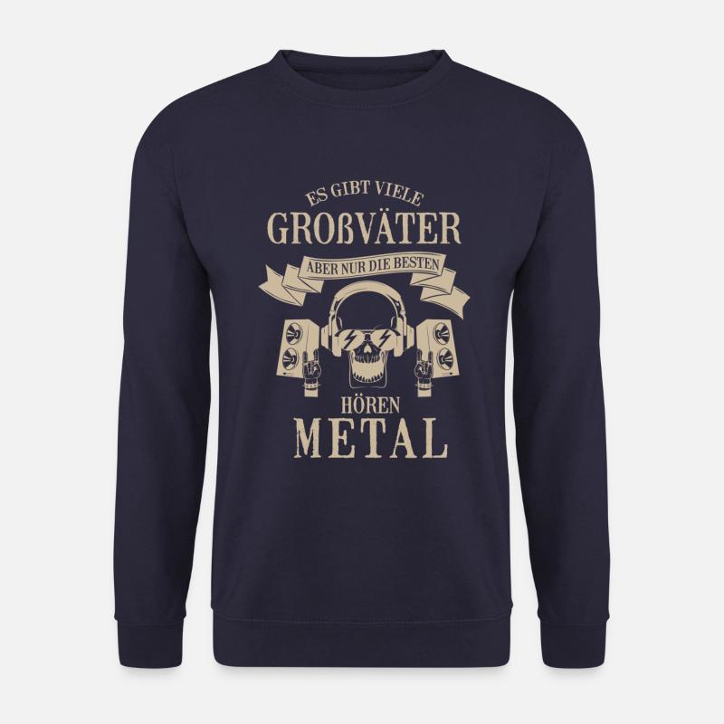 Großvater Opa Heavy Metal Hard Rock Musik Geschenk - Unisex Pullover - Navy