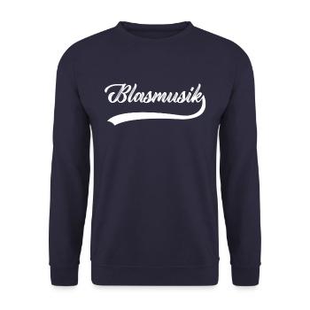 Blasmusik Blaskapelle Saxophon Instrument Geschenk - Unisex Pullover - Navy - Vorne - Alina (178cm) & Michal (187cm)