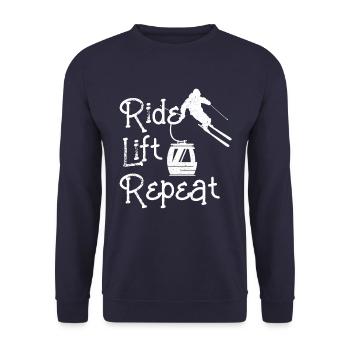 Cadeau de skieur Skier Ski Ski - Sweat-shirt Unisexe - marine - Devant - Alina (178cm) & Michal (187cm)