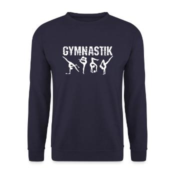 Gymnastics Gymnastics Acrobatics Acrobat Salto Gift - Unisex Sweatshirt - navy - Front - Alina (178cm) & Michal (187cm)