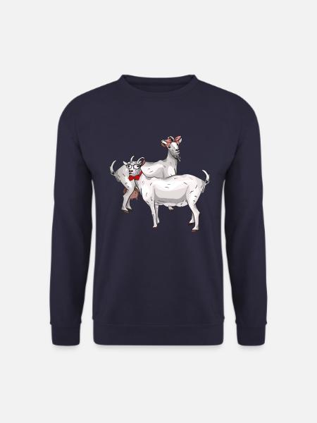 Ziegen Ziege Ziegenbock Bock Hirte Bauer Geschenk - Unisex Pullover - Navy