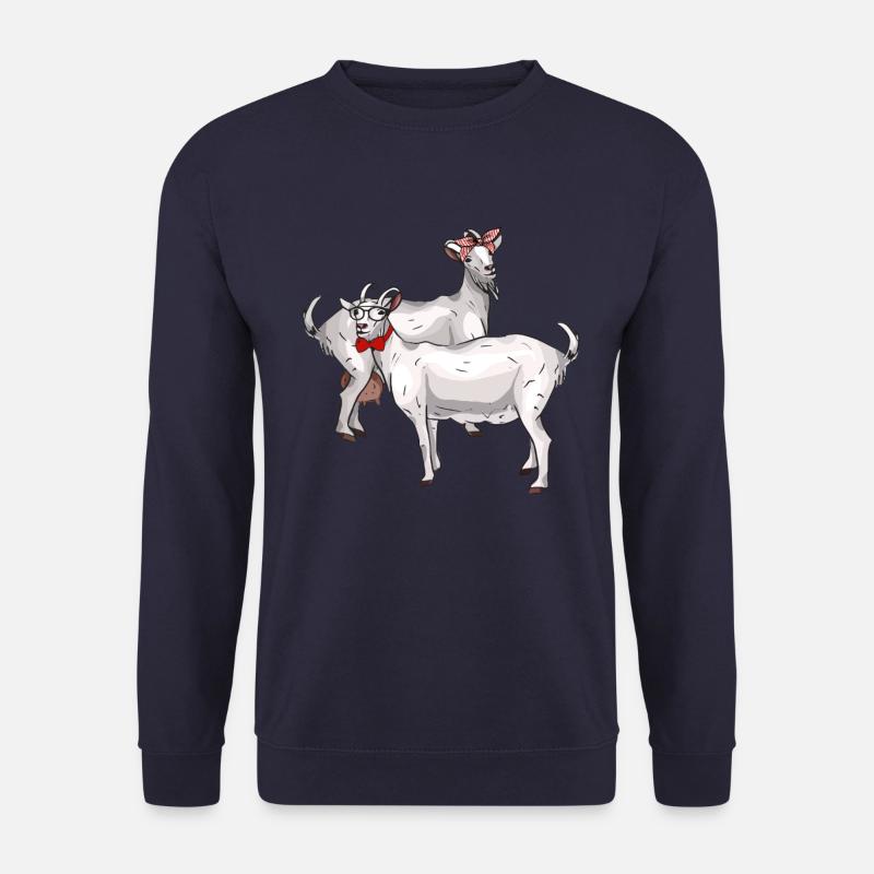 Ziegen Ziege Ziegenbock Bock Hirte Bauer Geschenk - Unisex Pullover - Navy