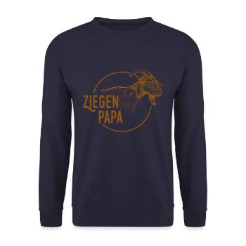 Ziegen Papa Ziegenhirte Hirte Ziege Bauer Geschenk - Unisex Pullover - Navy - Vorne - Alina (178cm) & Michal (187cm)