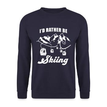 Ski Ski Snowboard Winter Snow Skiing Gift - Sweat-shirt Unisexe - marine - Devant - Alina (178cm) & Michal (187cm)