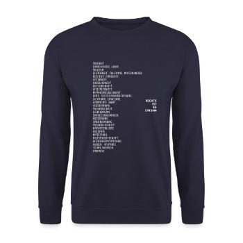 Rechts Ist Es Einsam Links Politik Liebe Geschenk - Unisex Pullover - Navy - Vorne - Alina (178cm) & Michal (187cm)