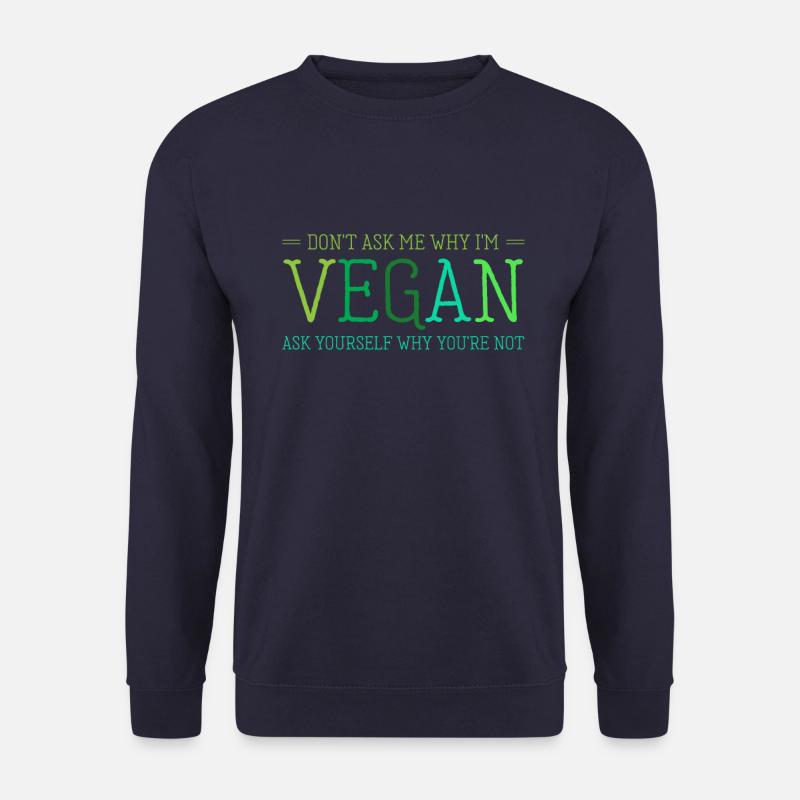 Vegan Vegetarier Vegetarisch Veganer Bio Geschenk - Unisex Pullover - Navy