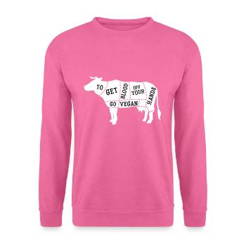 Go Vegan Vegan Vegetarian Meatless Gift - Unisex Sweatshirt - pink - Front