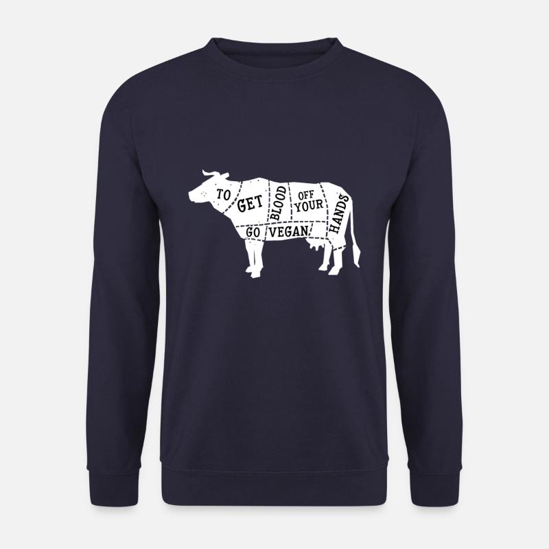 Go Vegan Veganer Vegetarier Fleischlos Geschenk - Unisex Pullover - Navy
