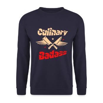 Culinary Badass Chef Kitchen Cook Cooking Gift - Unisex Sweatshirt - navy - Front - Alina (178cm) & Michal (187cm)