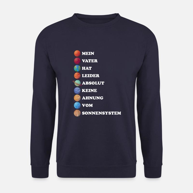 Sonnensystem Planet Planeten Weltraum Geschenk - Unisex Pullover - Navy