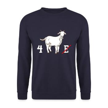 Vierzig Ziege 40. Geburtstag Geburt 1980 Geschenk - Unisex Pullover - Navy - Vorne - Alina (178cm) & Michal (187cm)