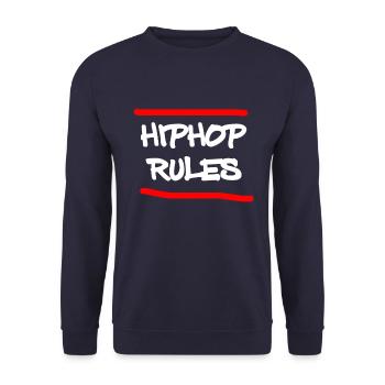 Hip Hop Rules Breakdance Hip Hopper dance gift - Unisex Sweatshirt - navy - Front - Alina (178cm) & Michal (187cm)