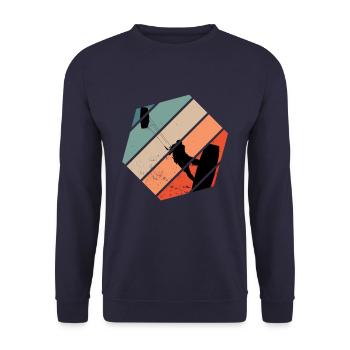 Kite surfing kitesurfing kite surfers wave gift - Unisex Sweatshirt - navy - Front - Alina (178cm) & Michal (187cm)