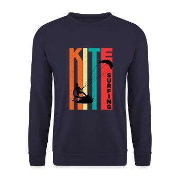Kite Surfing Kite Kite Surfer Surfing Gift - Unisex Sweatshirt - navy - Front - Alina (178cm) & Michal (187cm)