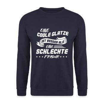Cool chauve homme chauve chauve cadeau chauve - Sweat-shirt Unisexe - marine - Devant - Alina (178cm) & Michal (187cm)