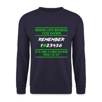 Motorrad Fahren Motorradfahrer Motorrad Geschenk - Unisex Pullover - Navy - Vorne - Alina (178cm) & Michal (187cm)