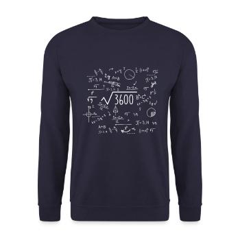 Wurzel 3600 60. Geburtstag 60 Jahre 1960 Geschenk - Unisex Pullover - Navy - Vorne - Alina (178cm) & Michal (187cm)