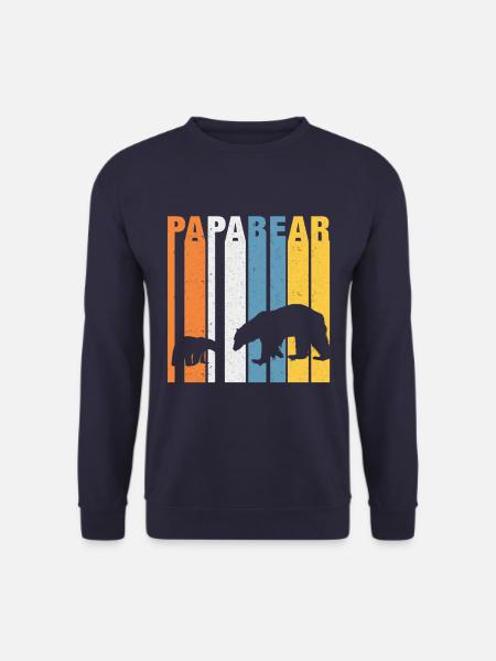 Papabear Vater Vati Papa Tochter Sohn Geschenk - Unisex Pullover - Navy