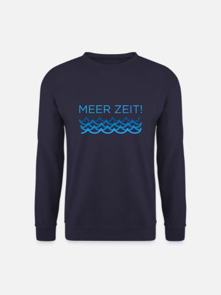 Meer Zeit Sommer Sonne Strand Urlaub Eis Geschenk - Unisex Pullover - Navy